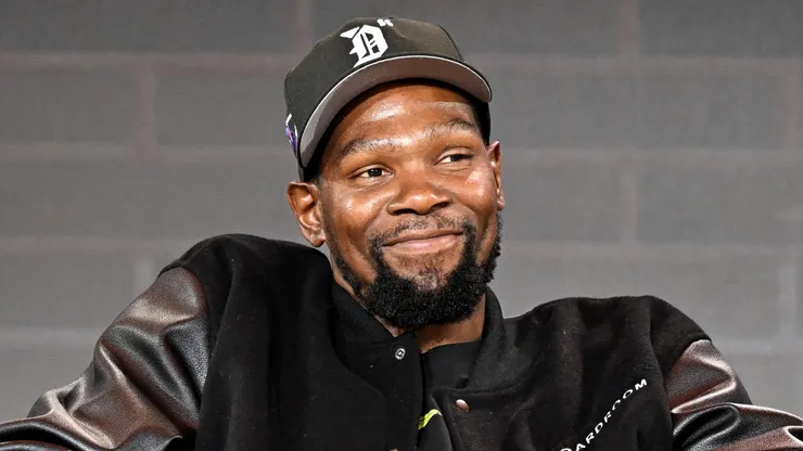 Kevin Durant speaks onstage.