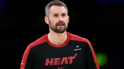 Kevin Love during warm up before a game between the Miami Heat and the Los Angeles Lakers at Crypto.com Arena on January 15, 2025.