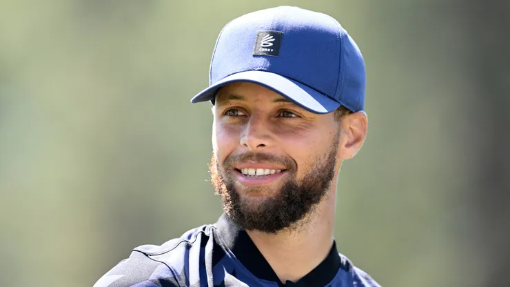 Stephen Curry stands in the 11th tee box during the final round of the American Century Championship at Edgewood Tahoe Golf Course on July 13, 2025 in Stateline, Nevada.