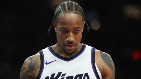 DeMar DeRozan #10 of the Sacramento Kings during a game at PHX Arena on March 14, 2025.