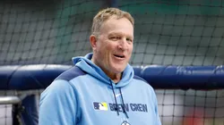 Manager Pat Murphy #49 of the Milwaukee Brewers before the game against the St. Louis Cardinals at American Family Field on June 13, 2025 in Milwaukee, Wisconsin.