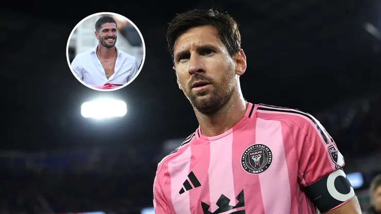 Lionel Messi #10 of Inter Miami CF and Rodrigo de Paul.