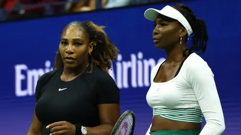 Serena Williams and Venus Williams of The United States.