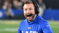 Head coach Sean McVay of the Los Angeles Rams reacts during the fourth quarter against the Minnesota Vikings during the NFC Wild Card Playoff at State Farm Stadium on January 13, 2025 in Glendale, Arizona.
