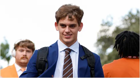 Arch Manning at Darrell K Royal-Texas Memorial Stadium on September 21, 2024 in Austin, Texas.