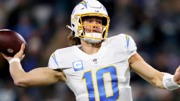 Justin Herbert #10 of the Los Angeles Chargers