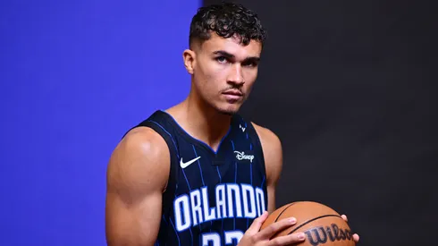 Tristan da Silva #23 of the Orlando Magic poses during the 2024 Orlando Magic Media Day at AdventHealth Training Center on September 30, 2024 in Orlando, Florida.