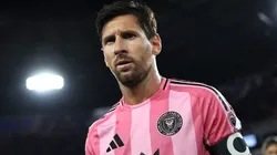 Lionel Messi #10 of Inter Miami CF reacts after winning the MLS match between New York Red Bulls and Inter Miami CF at Sports Illustrated Stadium on July 19, 2025.