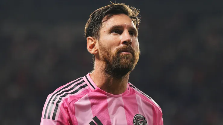Lionel Messi #10 of Inter Miami CF reacts after the team's defeat against FC Cincinnati.