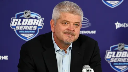 Head coach Todd McLellan of the Red Wings.