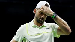 Grigor Dimitrov reacts during the 2024 US Open