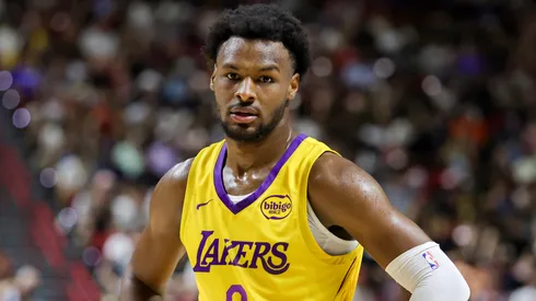 Bronny James #9 of the Los Angeles Lakers.