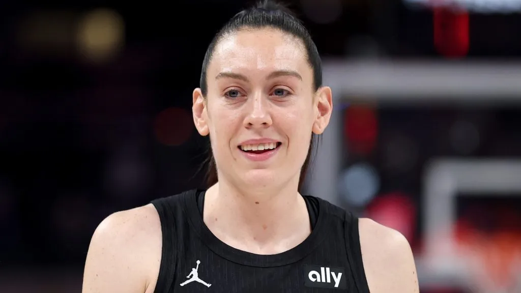 Breanna Stewart #30 of the New York Liberty looks on during the 2025 AT&T WNBA All-Star Game at Gainbridge Fieldhouse on July 19, 2025. (Source: Steph Chambers/Getty Images)
