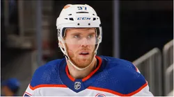 Connor McDavid #97 of the Edmonton Oilers skates against the New York Islanders at UBS Arena on December 19, 2023 in Elmont, New York.
