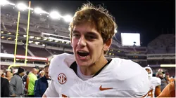 Arch Manning of the Texas Longhorns at Kyle Field in College Station, Texas.