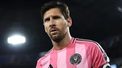 Lionel Messi #10 of Inter Miami CF reacts after winning the MLS match between New York Red Bulls and Inter Miami CF.