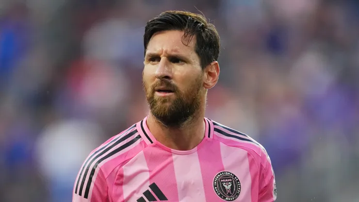 Lionel Messi during an MLS game with Inter Miami.