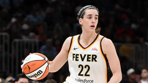 Indiana Fever star Caitlin Clark drives to the basket against the Connecticut Sun