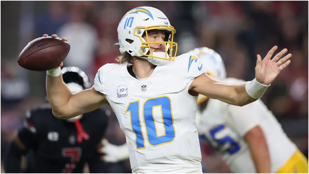 Justin Herbert of the Los Angeles Chargers – Christian Petersen/Getty Images