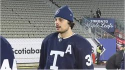 Auston Matthews at Tim Hortons Field in Hamilton, Ontario, Canada.