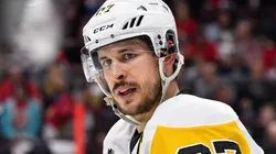 Sidney Crosby #87 of the Pittsburgh Penguins looks on against the Ottawa Senators during the 2017 NHL Stanley Cup Playoffs at Canadian Tire Centre on May 23, 2017 in Ottawa, Ontario, Canada.