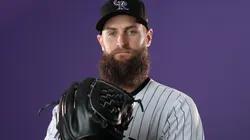 Jake Bird #59 of the Colorado Rockies poses for a portrait during photo day at Salt River Fields at Talking Stick on February 20, 2025.