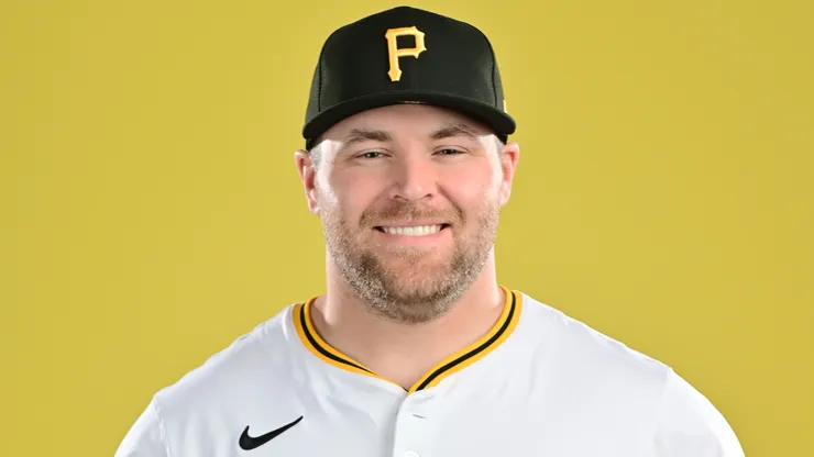 David Bednar #51 of the Pittsburgh Pirates poses for a photo during the 2025 Pittsburgh Pirates Photo day at Pirate City on February 18, 2025.