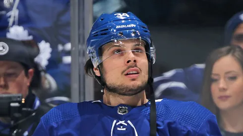 Auston Matthews at Scotiabank Arena in Toronto, Ontario, Canada.