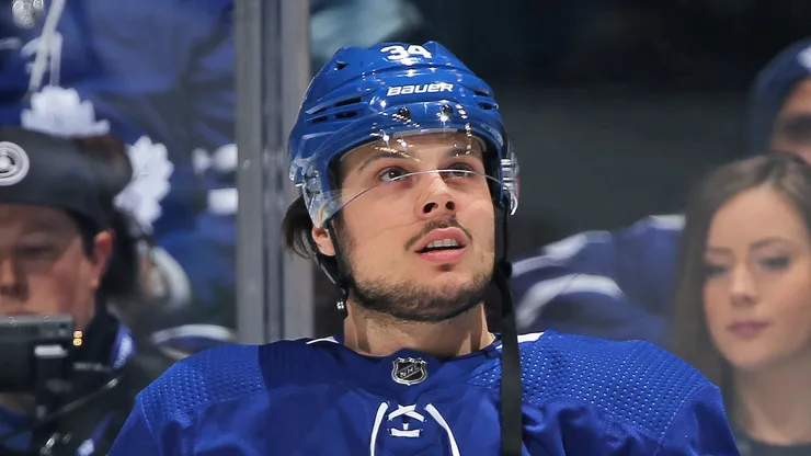Auston Matthews at Scotiabank Arena in Toronto, Ontario, Canada.