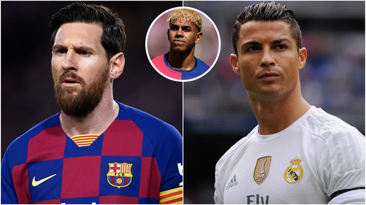 Lionel Messi during his time with Barcelona and Cristiano Ronaldo with Real Madrid.