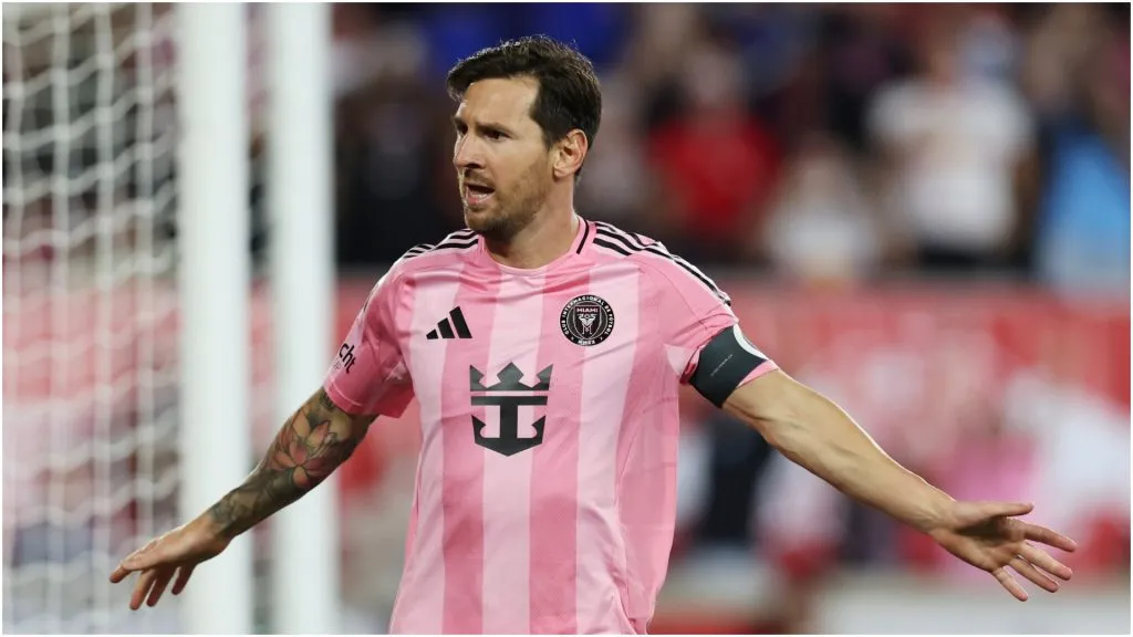 Lionel Messi celebrating with Inter Miami