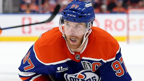 Connor McDavid during a game with the Edmonton Oilers, amid ongoing speculation about his long-term future with the franchise.