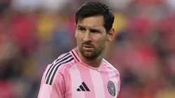Lionel Messi #10 of Inter Miami CF looks on during the MLS match against New York Red Bulls.