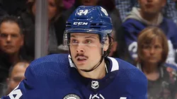Auston Matthews #34 of the Toronto Maple Leafs skates against the Boston Bruins at the Scotiabank Arena on November 15, 2019 in Toronto, Ontario, Canada.