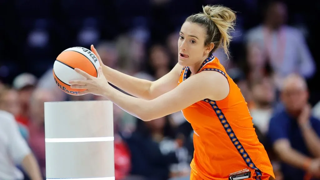 Marina Mabrey #4 of the Connecticut Sun competes in the Kia Skills Challenge ahead of the 2024 WNBA All-Star Game at Footprint Center on July 19, 2024. (Source: Alex Slitz/Getty Images)