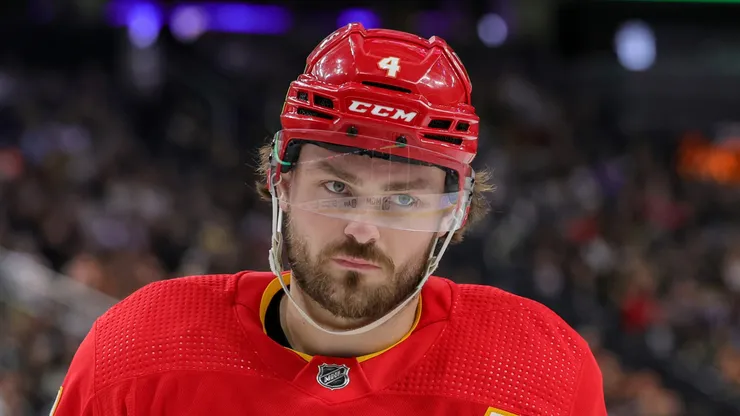 Rasmus Andersson #4 of the Calgary Flames