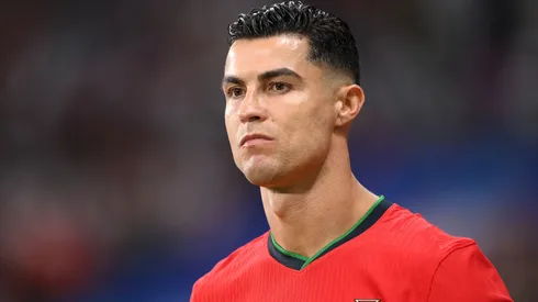 Cristiano Ronaldo of Portugal during a 2024 UEFA Euro game.
