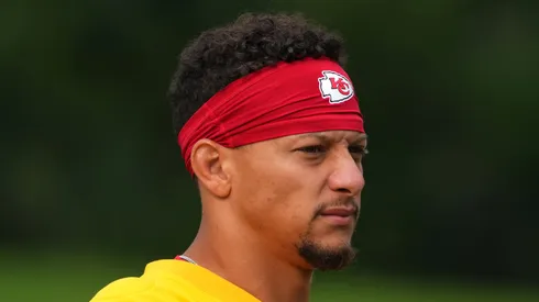 Patrick Mahomes of the Kansas City Chiefs in practice.