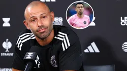 Head coach Javier Mascherano of Inter Miami and Sergio Busquets.