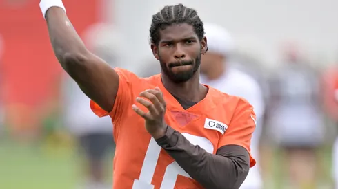 Quarterback Shedeur Sanders #12 of the Cleveland Browns
