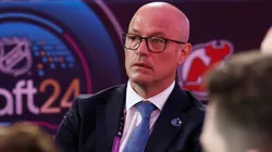 Patrik Allvin of the Vancouver Canucks attends the NHL Draft at Sphere on June 29, 2024 in Las Vegas, Nevada.