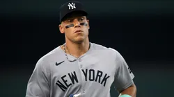 Aaron Judge #99 of the New York Yankees runs on the field.