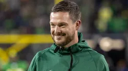 Head coach Dan Lanning of the Oregon Ducks stands on the field before their game against the Oregon State Beavers at Autzen Stadium on November 24, 2023 in Eugene, Oregon.
