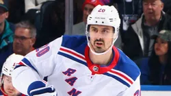 Chris Kreider on the ice, preparing for a new chapter after his trade from the New York Rangers to the Anaheim Ducks.