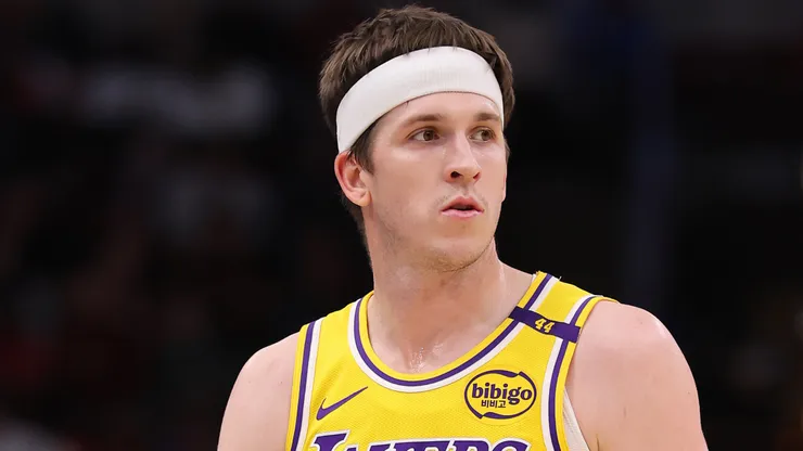 Austin Reaves #15 of the Los Angeles Lakers.
