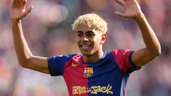 Lamine Yamal of FC Barcelona celebrates