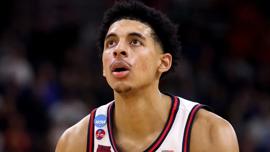 RJ Luis Jr. shoots a free throw against the Arkansas Razorbacks during the second half in the second round of the NCAA Men’s Basketball Tournament in 2025. (Source: Maddie Meyer/Getty Images)
