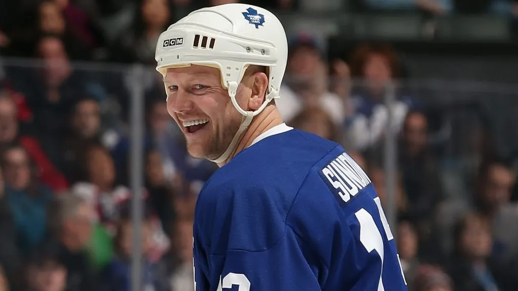 Mats Sundin #13 skates in the Hockey Hall of Fame Legends Classic Game at the Air Canada Centre on November 16, 2014. (Source: Bruce Bennett/Getty Images)