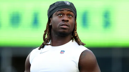 Ashton Jeanty #2 of the Las Vegas Raiders looks on during the NFL Preseason 2025 game between Las Vegas Raiders and Seattle Seahawks at Lumen Field on August 07, 2025 in Seattle, Washington.