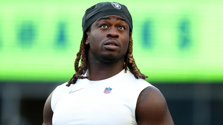 Ashton Jeanty #2 of the Las Vegas Raiders looks on during the NFL Preseason 2025 game between Las Vegas Raiders and Seattle Seahawks at Lumen Field on August 07, 2025 in Seattle, Washington.